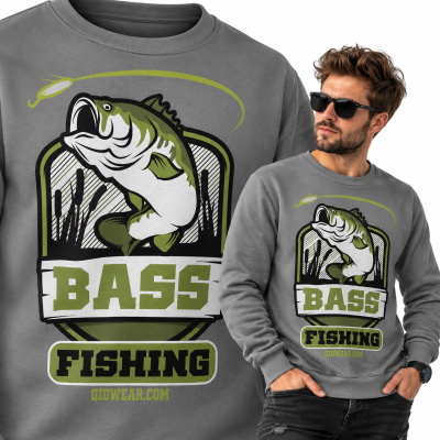 BLUZA DLA WĘDKARZA  BASS FISHING